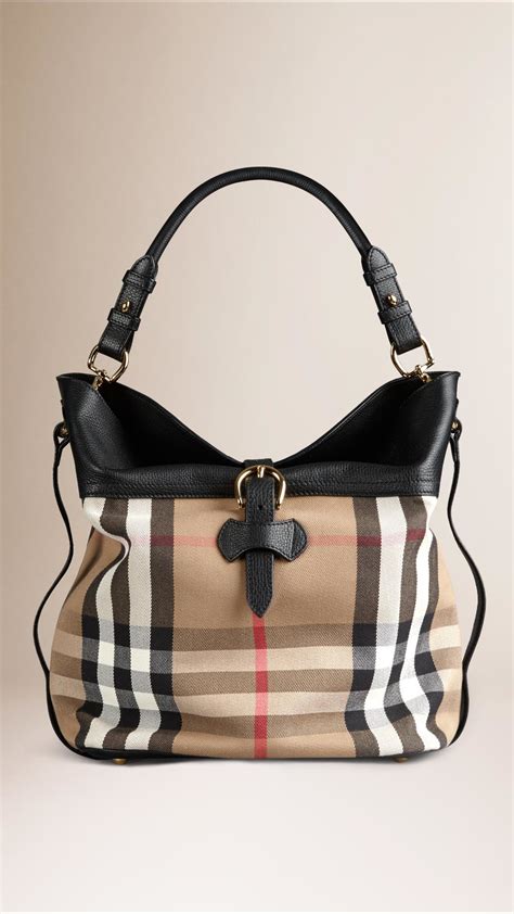 burberry check hobo|used Burberry purses for sale.